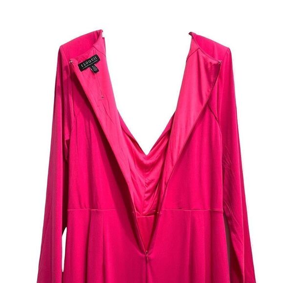 Eloquii front twist midi dress Size 18 magenta hot pink‎ - Picture 7 of 11